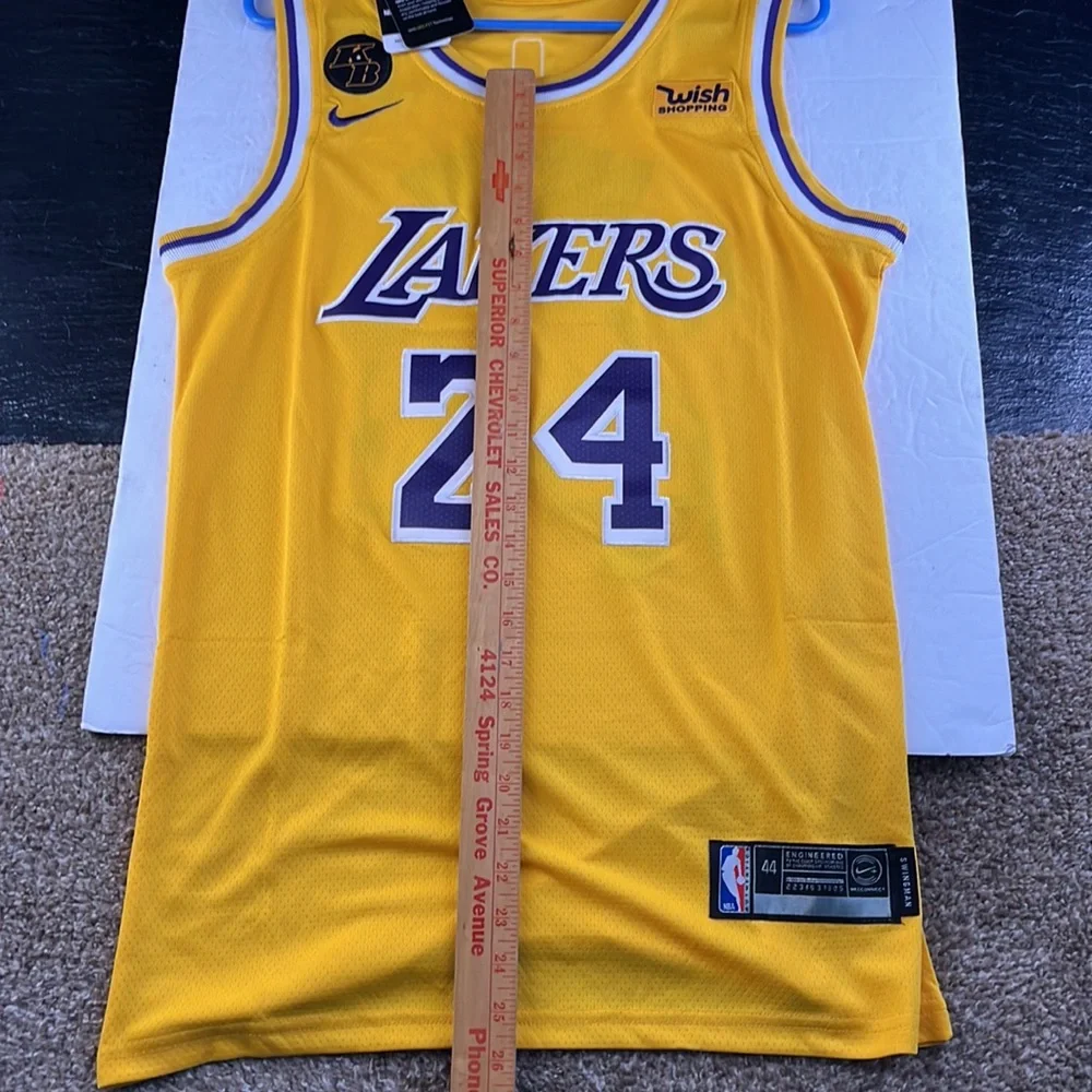 Kobe Bryant Los Angeles Lakers Basketball Jersey Yellow Purple - Size Medium 44 - Picture 6 of 6